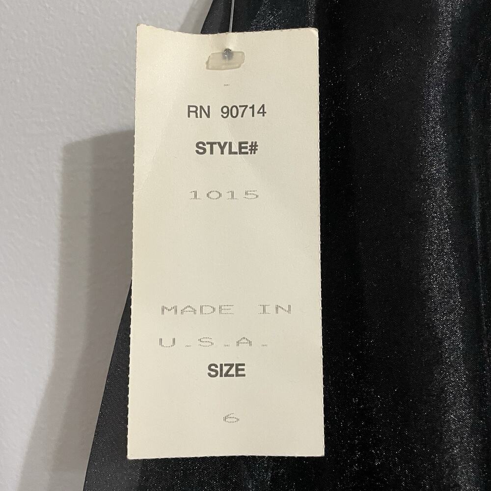 Vintage A Line Organza Long Skirt Size 6 Black NWT Deadstock JBS Ltd Formal Maxi - Picture 10 of 10
